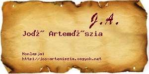 Joó Artemíszia névjegykártya